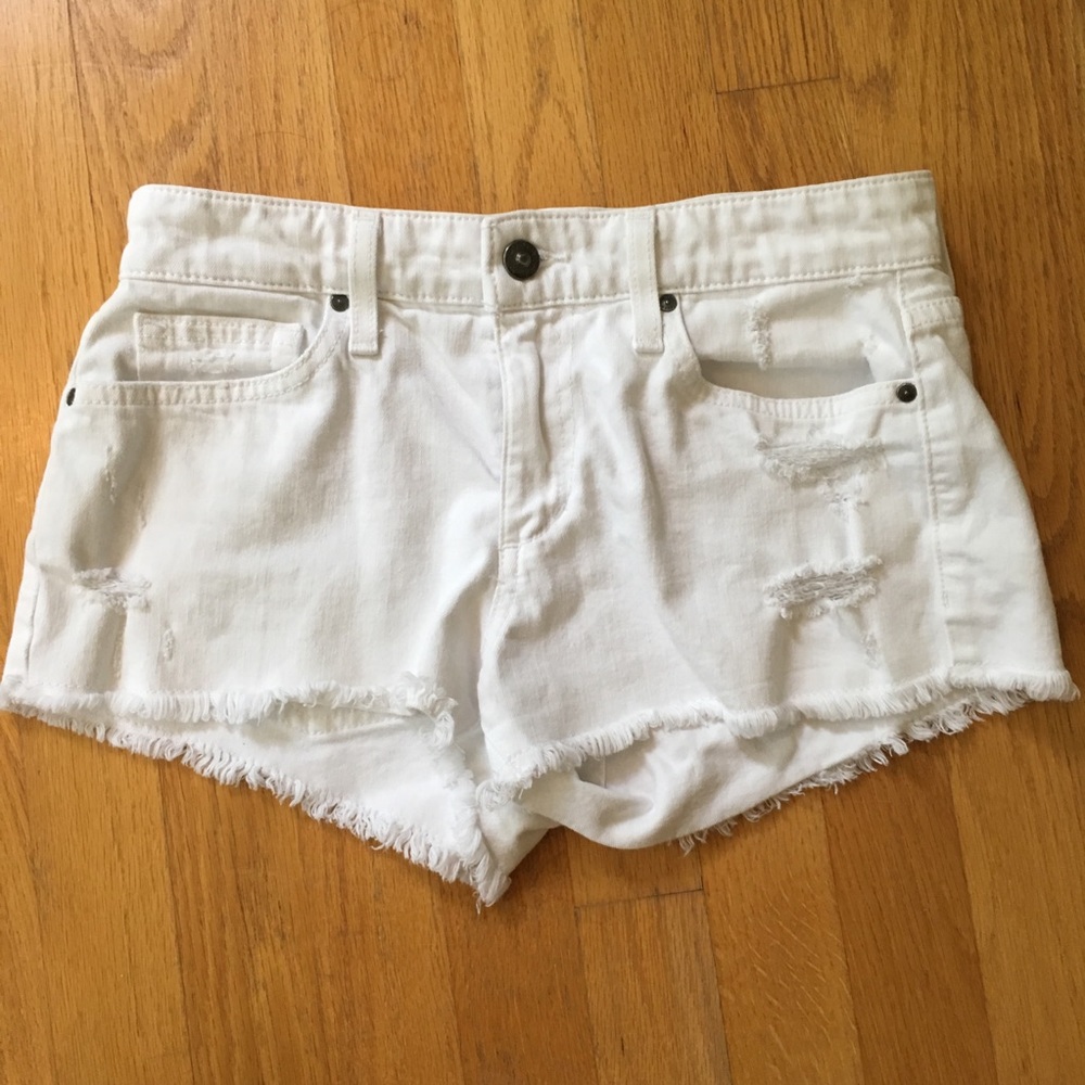Joe’s Jeans white denim cutoff shorts